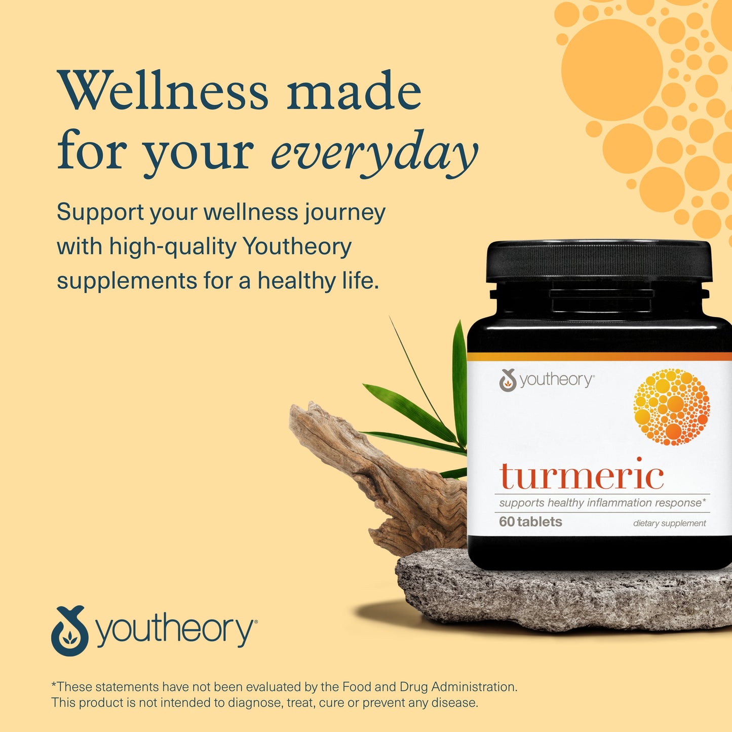 Turmeric Curcumin Supplement with Black Pepper Bioperine, Powerful Antioxidant Properties for Joint & Healthy Inflammation Support, 60 Tablets