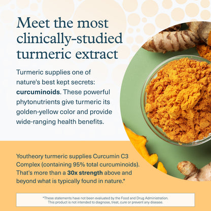 Turmeric Curcumin Supplement with Black Pepper Bioperine, Powerful Antioxidant Properties for Joint & Healthy Inflammation Support, 60 Tablets