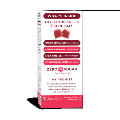 Dr. Stephanie’S Sugardown Gummies - Blood Sugar Gummy with Ceylon Cinnamon - for Appetite & Cravings - 60 Count