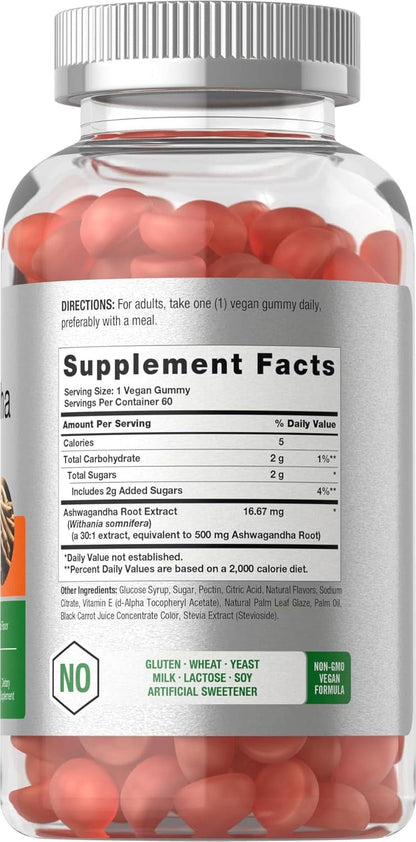 Ashwagandha Gummies | 60 Count | Tropical Flavor for Men and Women | by