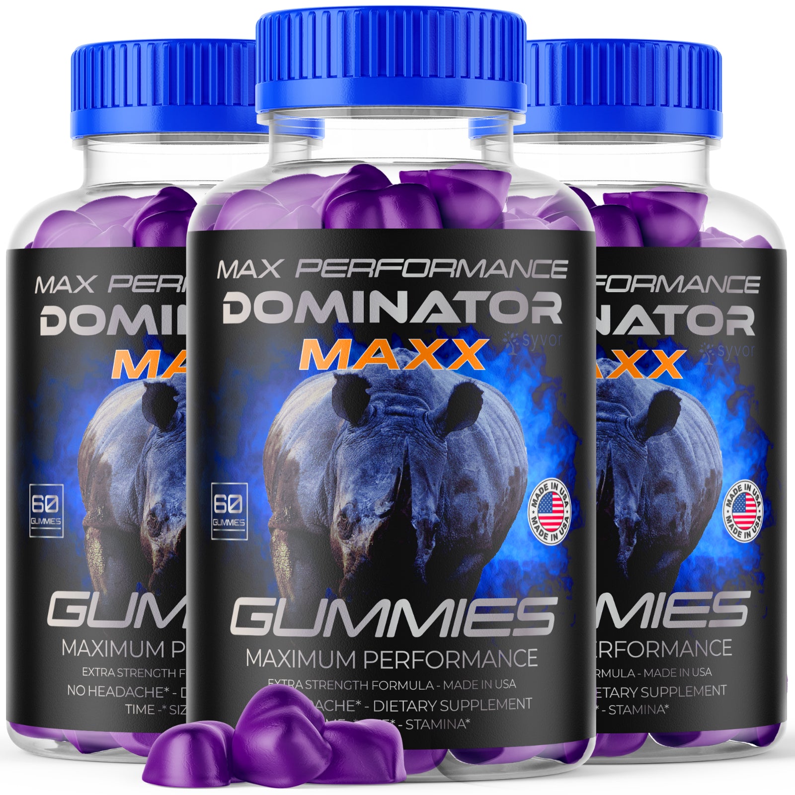 Dominator Maxx Gummies for Men, Advanced Performance Supplement 180 Gummies