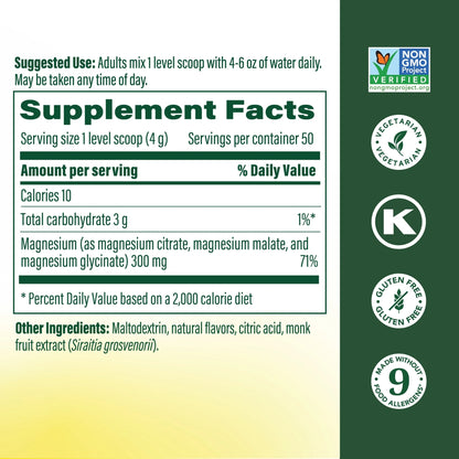 Relax + Calm Magnesium Powder - Drink Mix - Blackberry Hibiscus - 50 Servings