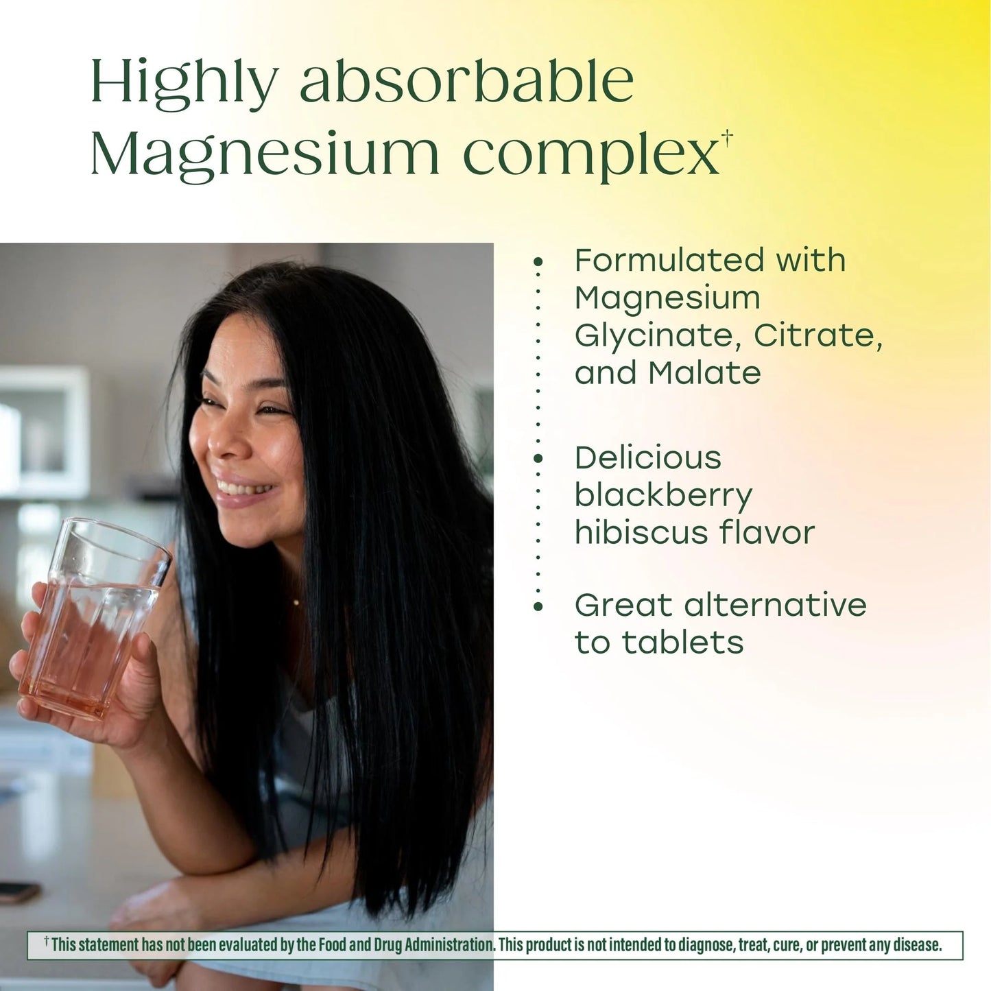 Relax + Calm Magnesium Powder - Drink Mix - Blackberry Hibiscus - 50 Servings