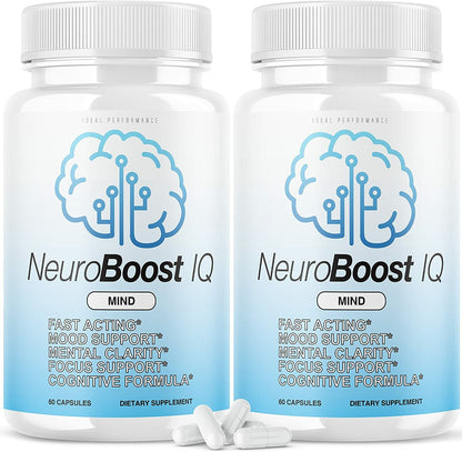 Neuro Boost IQ Supplement Brain Pills Mind Ben Carson Neurobooster (2 Pack)