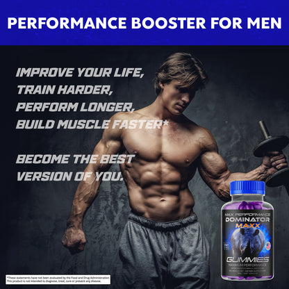 Dominator Maxx Gummies for Men, Advanced Performance Supplement 180 Gummies
