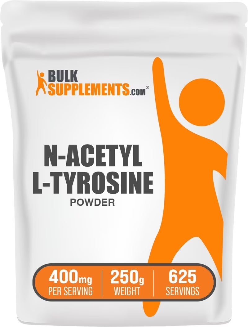 Bulksupplements N-Acetyl L-Tyrosine (NALT) Powder - 400Mg per Serving - 250 Grams (8.8 Oz) - 625 Servings