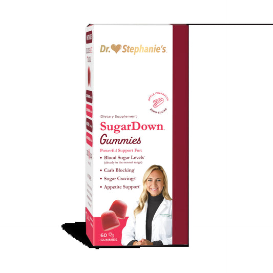 Dr. Stephanie’S Sugardown Gummies - Blood Sugar Gummy with Ceylon Cinnamon - for Appetite & Cravings - 60 Count