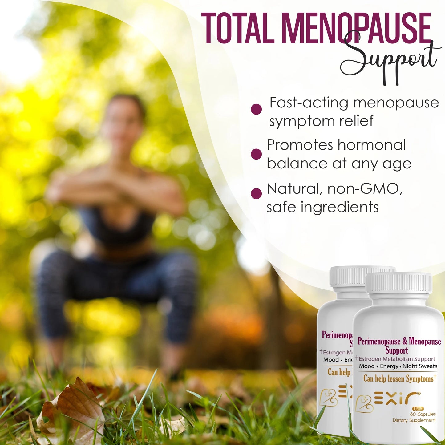 Perimenopause & Menopause Support Supplement – Saffron Extract, Raspberry & Magnesium – Hormonal Balance, Mood, Hot Flashes & Energy Relief – 60 Capsules