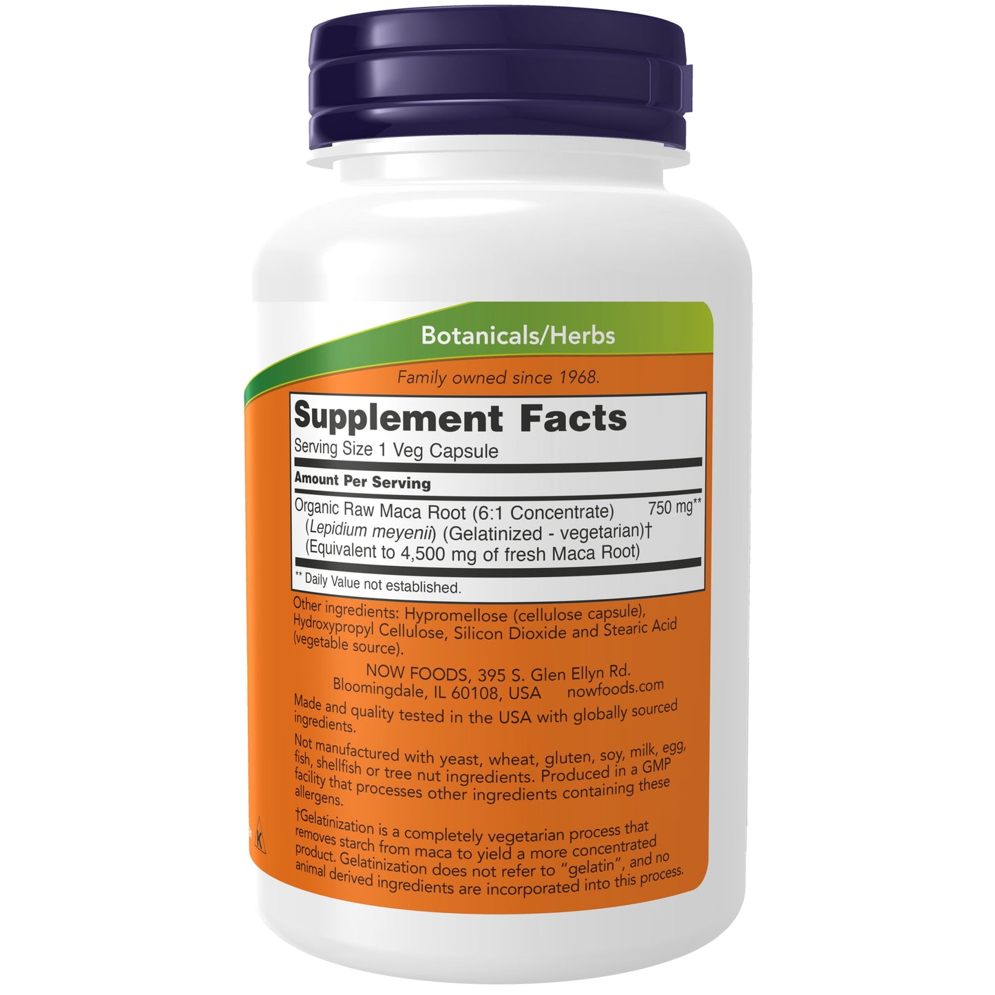 Supplements, Maca (Lepidium Meyenii) 750 Mg Raw, Reproductive Health*, 90 Veg Capsules