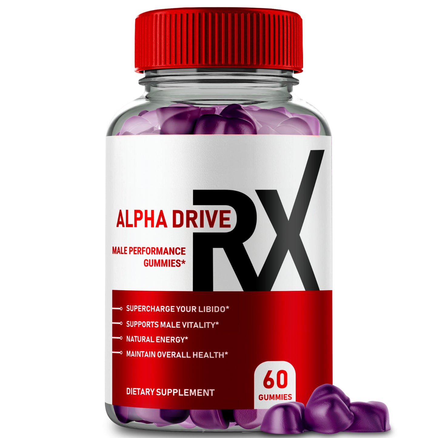 Alpha Drive RX Men Gummies Alphadriverx Men Support Gummy (60 Gummies)