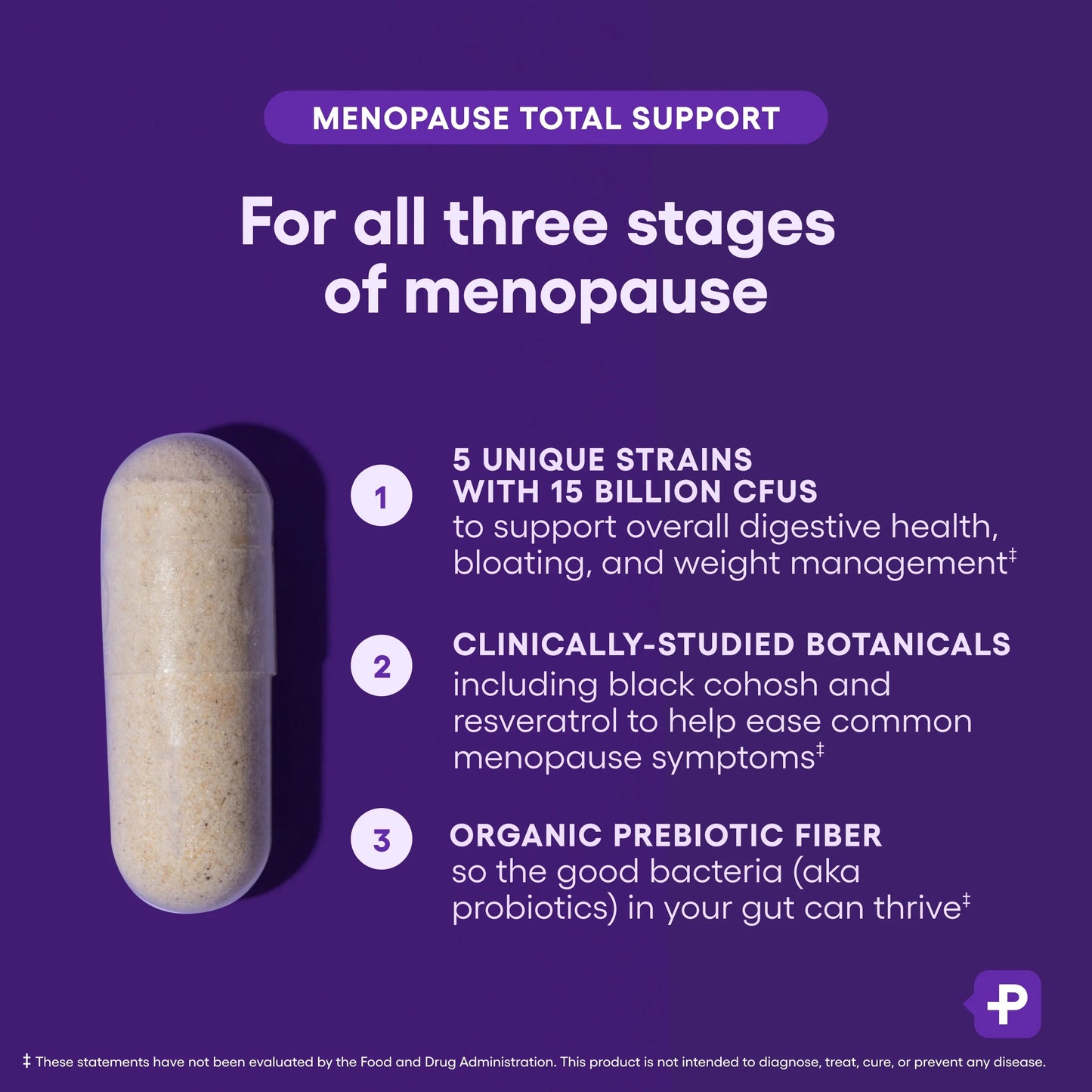 Physician'S Choice Menopause Probiotic Supplement for Women - Supports Hormone Balance, Hot Flashes, Night Sweats, Weight Management, Bloating & Gut Health - 30 Counts