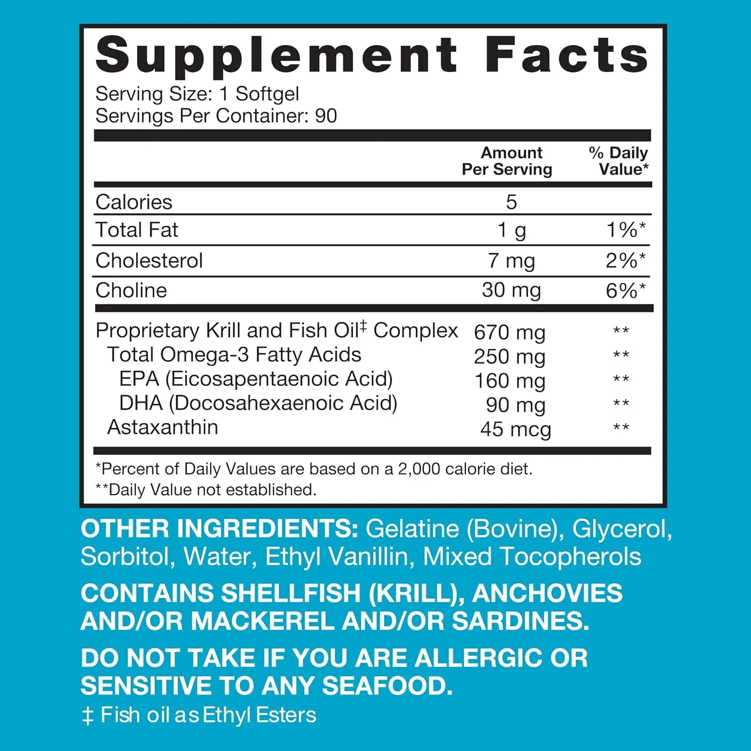 Advanced Omega 3 Krill and Fish Oil Complex, 10X Better Bioavailability, One Pill Dose, 250Mg EPA & DHA, Supports Brain, Eye, Heart and Joint Health, 90 Count (Pack of 1)