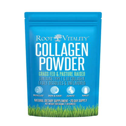 Collagen Peptides Powder - Collagen Supplements for Hair, Skin, Nails & Joints, 200G