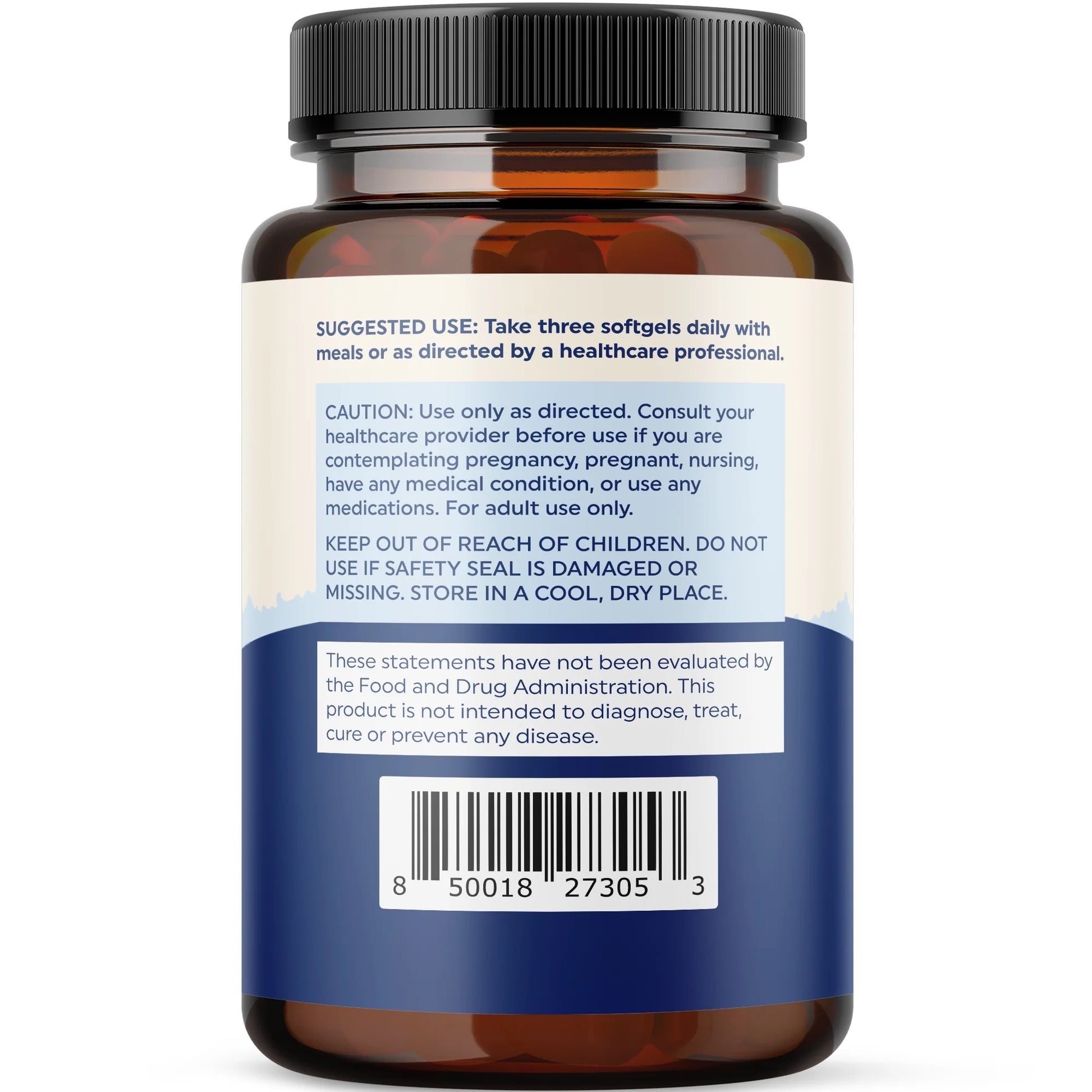 Triple Strength Omega 3 Fish Oil 3600 Mg | EPA & DHA | over 2100Mg Omega-3 Fatty Acids | 1300Mg EPA + 860Mg DHA | Burpless Fish Oil Omega 3 Supplements | 120 Ct