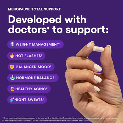 Physician'S Choice Menopause Probiotic Supplement for Women - Supports Hormone Balance, Hot Flashes, Night Sweats, Weight Management, Bloating & Gut Health - 30 Counts