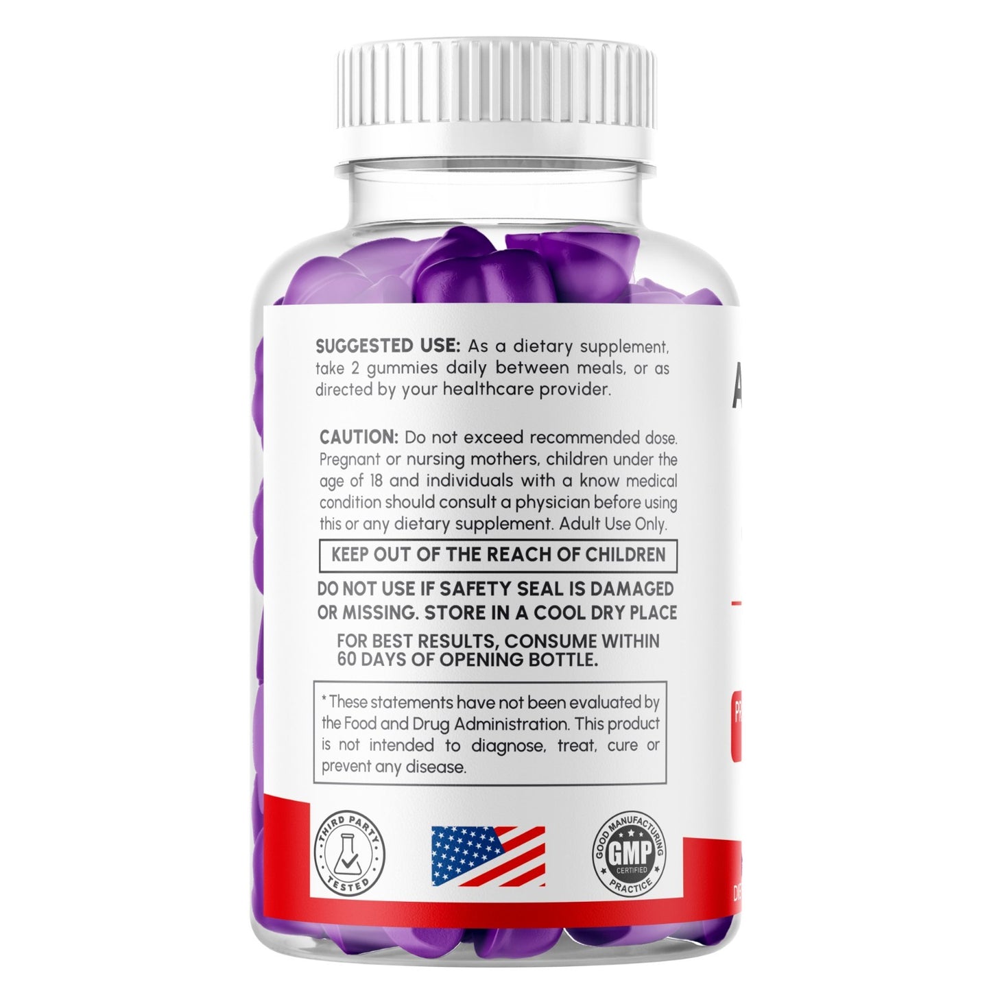 (1 Pack) Alphagenix Male Gums Advanced Support Supplement Alpha Genix 60 Gummies