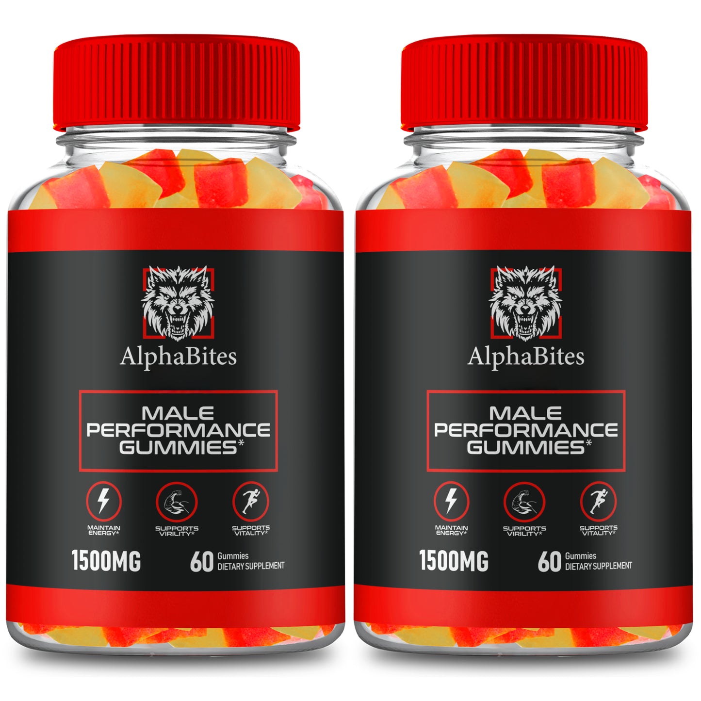 (2 Pack) Alphabites Advanced Men Health Gummies, Alpha Bites Gummy (120 Gummies)