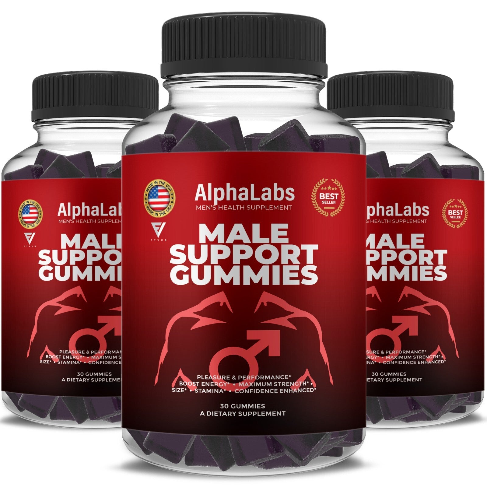 (3 Pack) Alpha Labs Gummies Alphalabs Maximum Performance Gummy (180 Gummies)