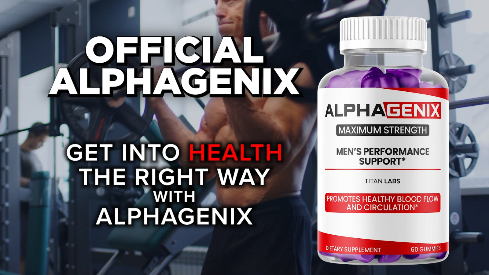 (1 Pack) Alphagenix Male Gums Advanced Support Supplement Alpha Genix 60 Gummies