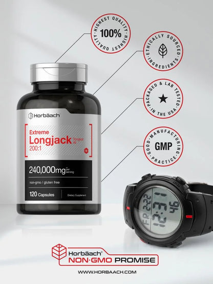 Longjack Tongkat Ali Extract | 240,000 Mg | 120 Capsules | by