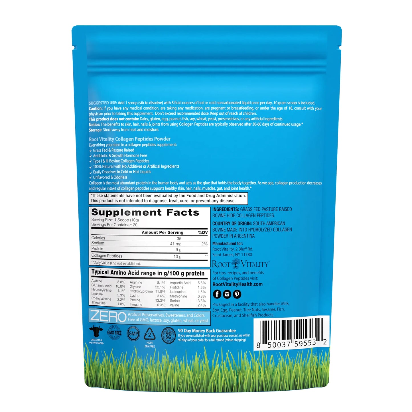 Collagen Peptides Powder - Collagen Supplements for Hair, Skin, Nails & Joints, 200G
