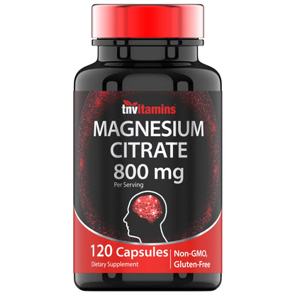 Magnesium Citrate 800Mg - Highly Absorbable, 120 Capsules
