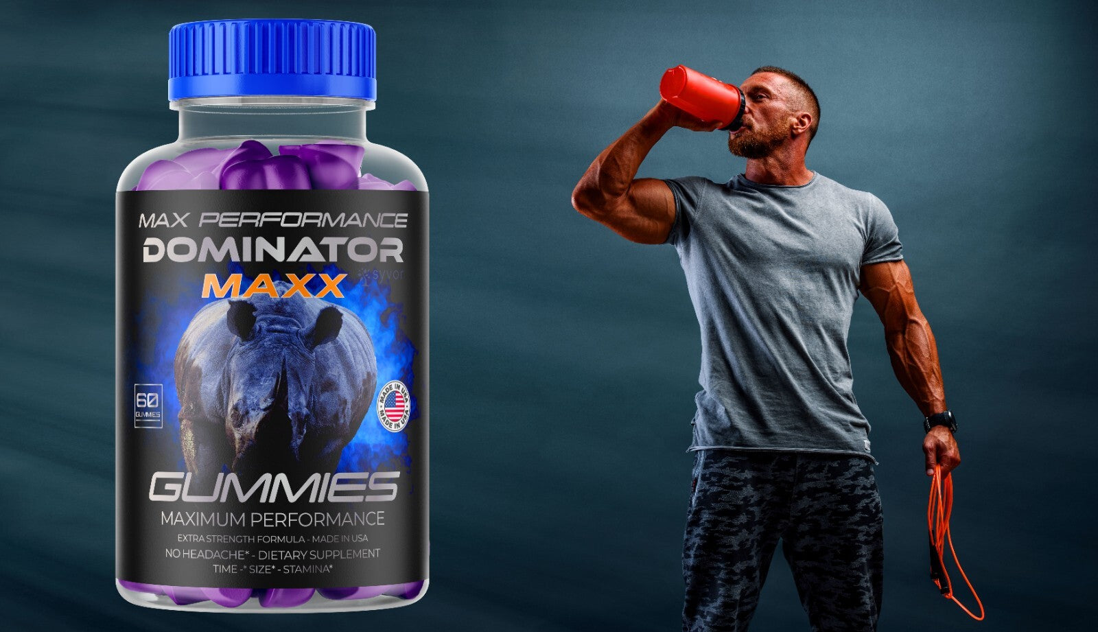Dominator Maxx Gummies for Men, Advanced Performance Supplement 180 Gummies