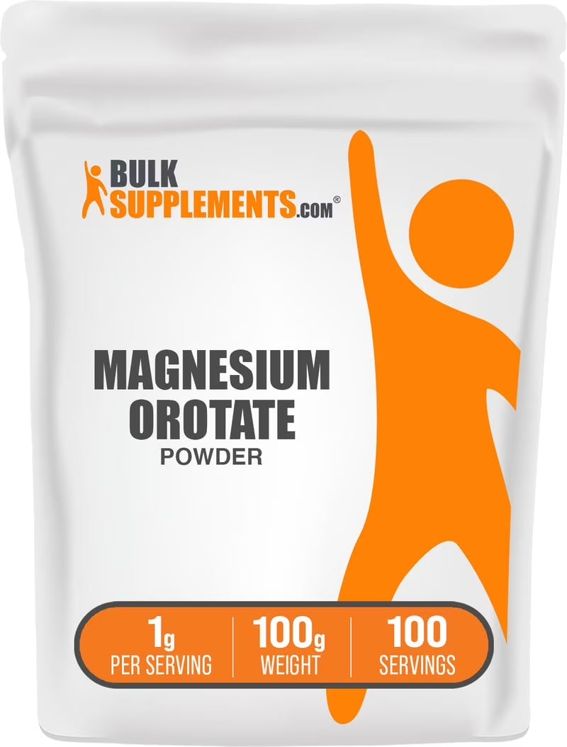 Bulksupplements Magnesium Orotate Powder- 1G per Serving - 100 Grams (3.5 Oz) - 100 Servings